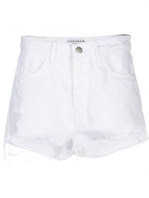 Shorts di jeans Icon Denim, bianco