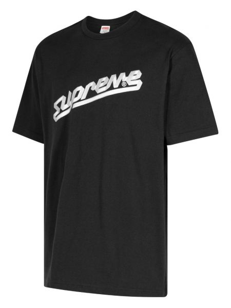Kokvilnas t-krekls ar apdruku Supreme melns