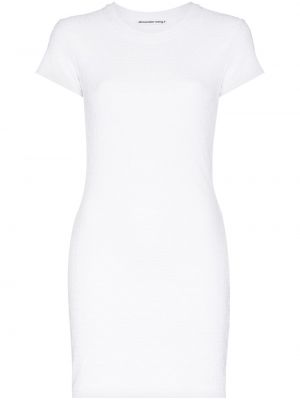 Mini vestido de tejido jacquard Alexanderwang.t blanco