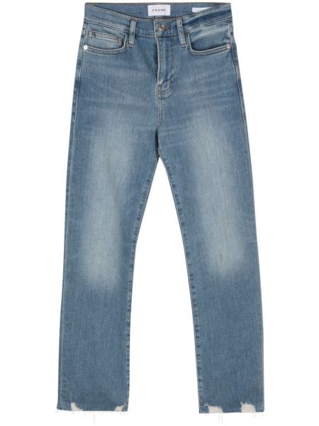 Strečové džínsy s vysokým pásom Frame modrá