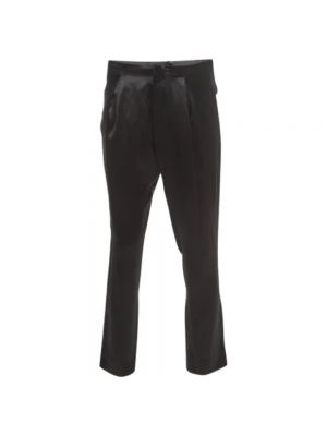 Satynowe spodnie Balmain Pre-owned czarne