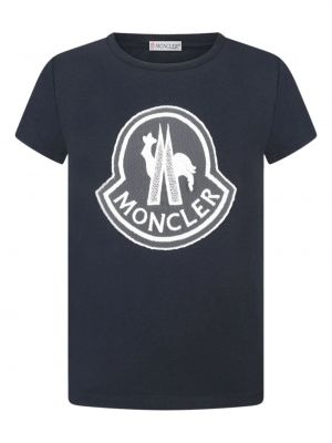 Trøje t-shirt for piger Moncler Enfant blå