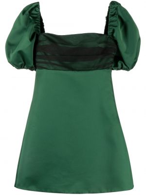 Коктейлна рокля с панделка Viktor & Rolf зелено