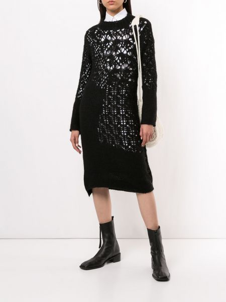 Midi šaty Yohji Yamamoto černé