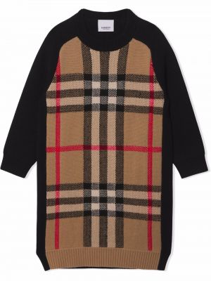 Jacquard sjekket dress for jenter Burberry Kids brun