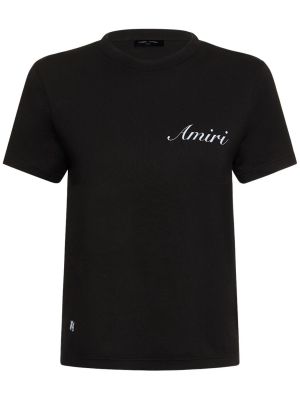 Jersey majica z vezenjem Amiri črna