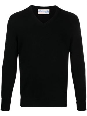 Kašmyro megztinis v formos iškirpte Ballantyne juoda