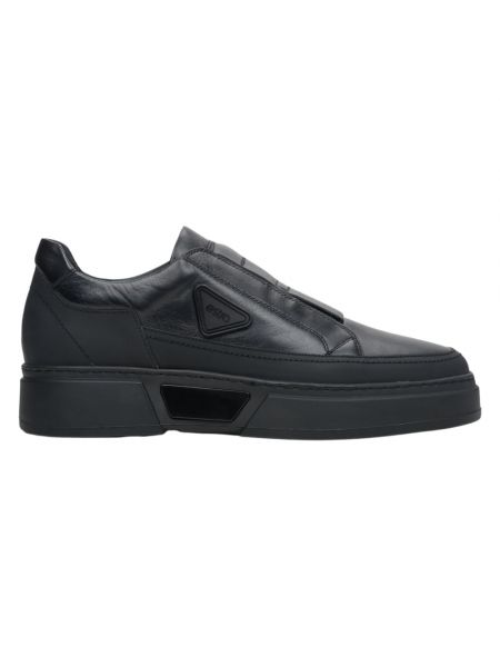Sneakersy skórzane wsuwane Estro czarne