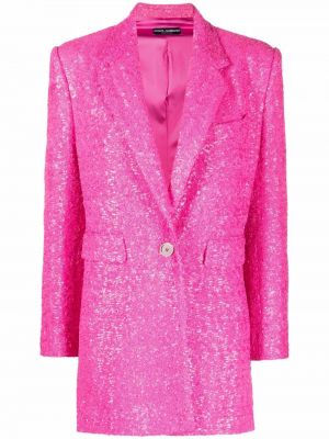 Paljett lang blazer Dolce & Gabbana rosa