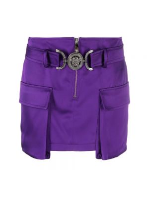 Mini spódniczka Versace fioletowa