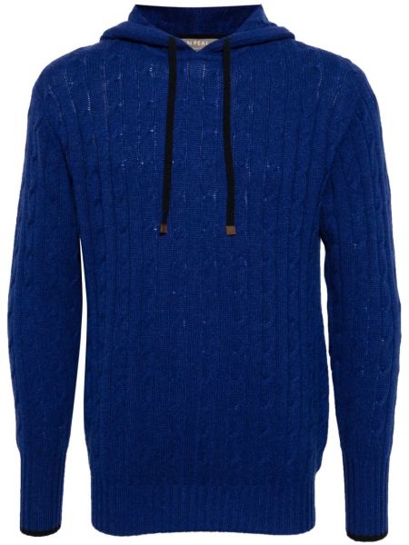 Kašmyro džemperis su gobtuvu N.peal mėlyna