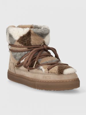 Čizme za snijeg od brušene kože Inuikii bež