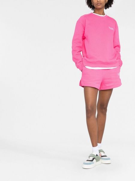 Sweatshirt mit stickerei Ganni pink
