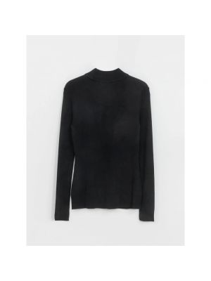 Sweter z okrągłym dekoltem Karl Lagerfeld czarny