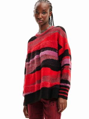 Sweter Desigual czerwony
