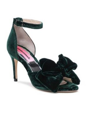 Sametové sandály Custommade zelené