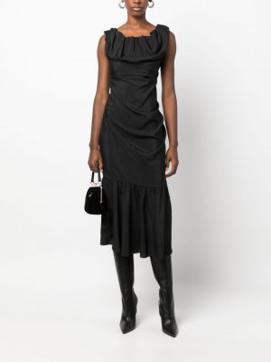 Midi šaty s volány Vivienne Westwood černé