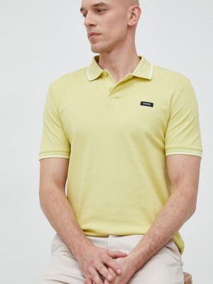 Тениска с дълъг ръкав Calvin Klein жълто