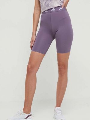 Pantaloni scurți cu talie înaltă Adidas Performance violet