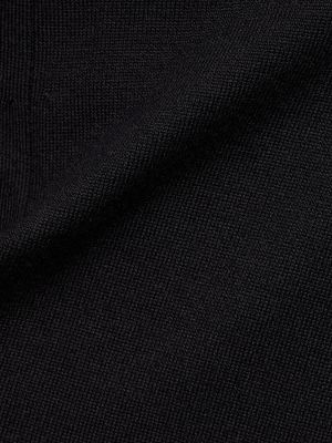 Pantalon droit en laine en tricot Magda Butrym noir