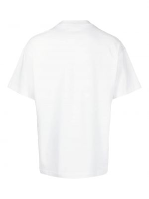 Kokvilnas t-krekls ar lāsīšu rakstu Soulland balts