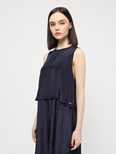 Сукня міні з віскози Armani Exchange синя