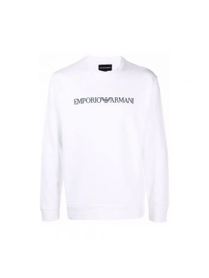 Sweatshirt mit print mit rundem ausschnitt Emporio Armani weiß