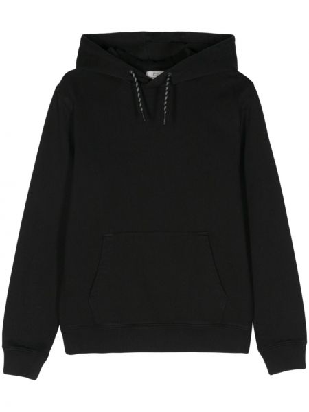 Pamučna hoodie s kapuljačom Woolrich crna