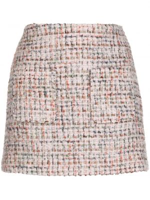 Vlněné mini sukně Anine Bing - růžová
