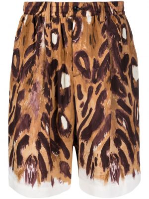 Leopard trykt bermudashorts Marni brun