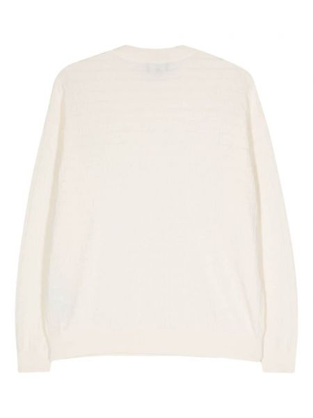 Jacquard pullover aus baumwoll Emporio Armani weiß