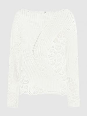 Ажурный кружевной свитер Ermanno Scervino белый