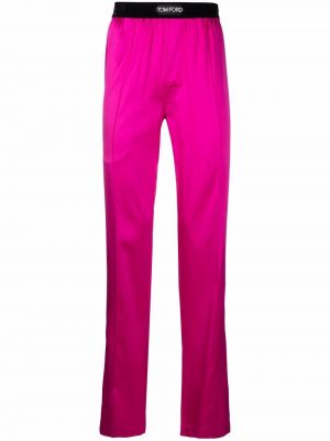 Παντελόνι slip-on Tom Ford ροζ
