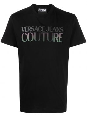 Trykt t-skjorte Versace Jeans Couture svart