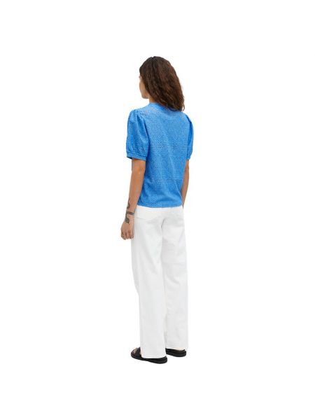 Блузка с коротким рукавом Object синяя