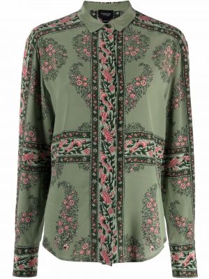 Camisa de flores con estampado Giambattista Valli verde