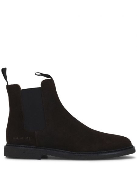 Ruskind høje flade støvler Common Projects brun