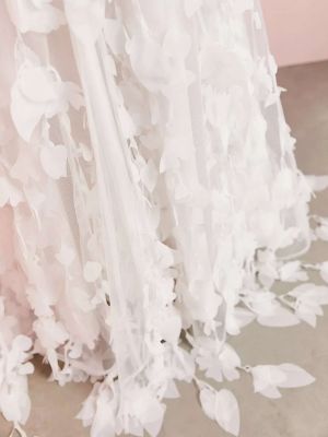 Длинное платье с бахромой Asos белое