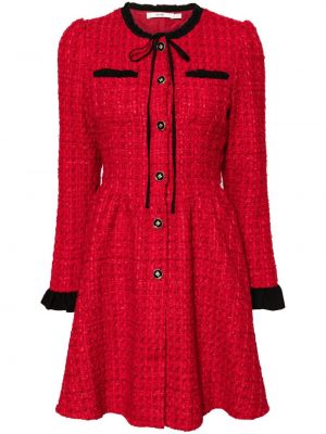 Κοκτέιλ φόρεμα με φιόγκο tweed B+ab κόκκινο