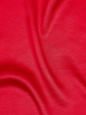 Копринен шал бродиран Saint Laurent червено