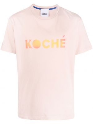 Тениска с принт Koché розово