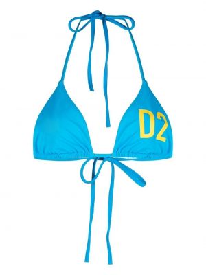 Tryckt bikini Dsquared2 blå