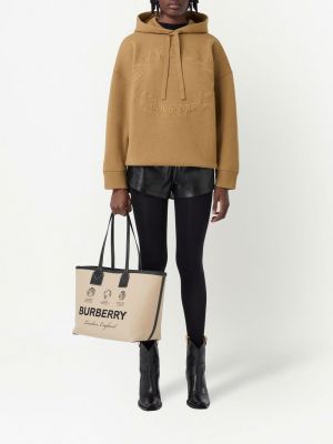 Oversize hoodie mit stickerei Burberry braun