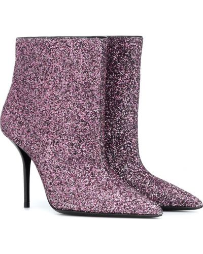 Обувки до глезена Saint Laurent розово