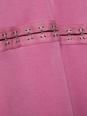 Felpa di cotone in maglia oversize Cannari Concept viola