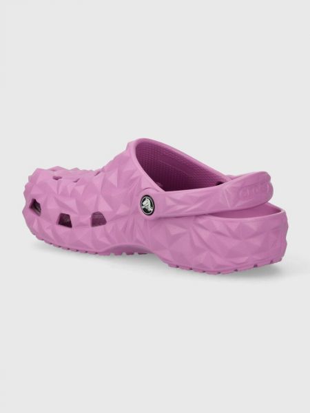 Papuci cu imprimeu geometric Crocs violet