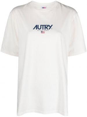 T-shirt con stampa Autry bianco