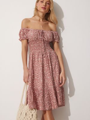Pletena haljina s cvjetnim printom Happiness İstanbul