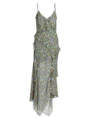 Асимметричное длинное платье в цветочек с принтом Veronica Beard