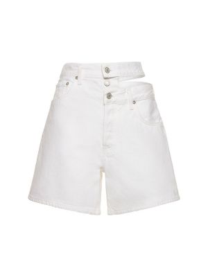 Shorts taille haute Agolde blanc